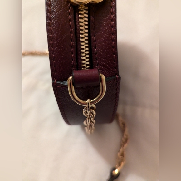 Gucci Mini Ophidia  Leather Shoulder Bag Bordeaux Red with Dustie COA EUC - Picture 9 of 15